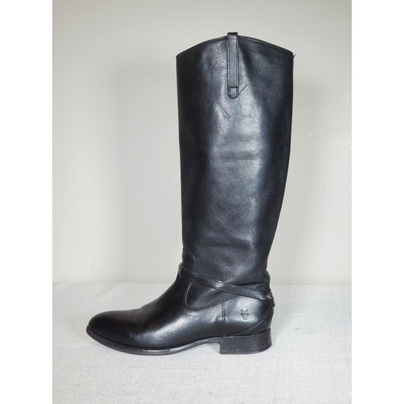 Frye FRYE Lindsay Plate Tall Riding Boots Black Leather 3476889 Knee-High Womens US 8 B Size US 8 / IT 38 - 5 Thumbnail