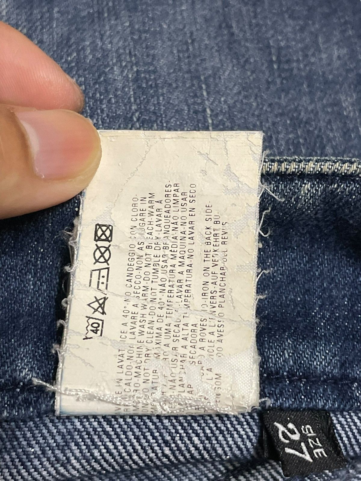 Emporio Armani Vintage Y2K Emporio Armani Beads At Back Style Bootcut Jeans Size 29" - 18 Thumbnail
