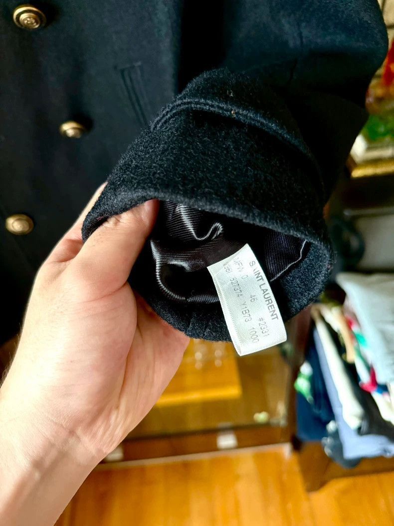 Saint Laurent Paris saint laurent 20fw black double - breasted coat-2507 Size US S / EU 44-46 / 1 - 5 Thumbnail