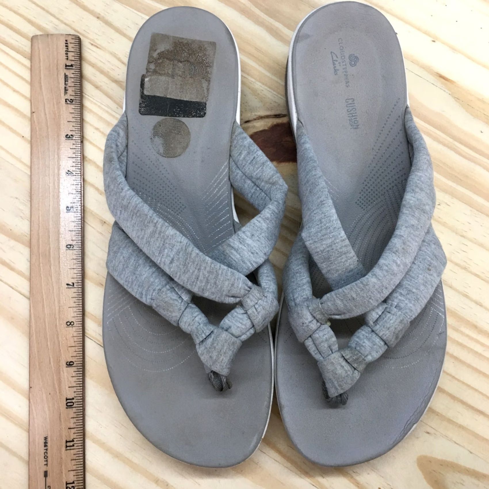 Clarks Clarks Top Womens Gray Sandals Arla Kaylie Slide Slip Comfort Low Size L / US 10 / IT 46 - 6 Thumbnail