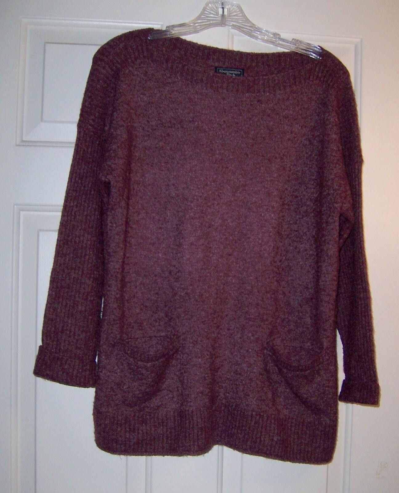 Abercrombie & Fitch Abercrombie & Fitch Women's Burgundy Pocket Sweater - Small Size S / US 4 / IT 40 - 1 Thumbnail