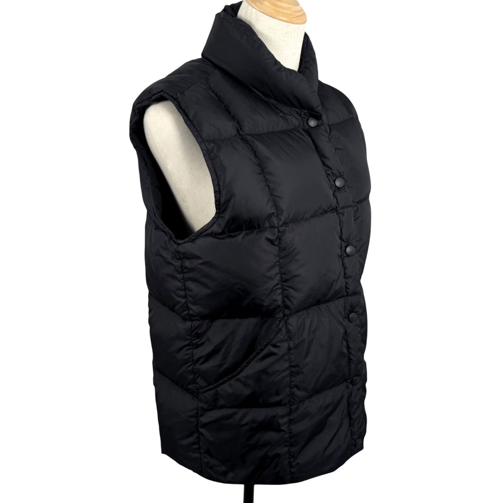 Lands' End Lands' End Puffer Vest - Black Goose Down Quilted - 90s Gorpcore Style Size S / US 4 / IT 40 - 4 Thumbnail