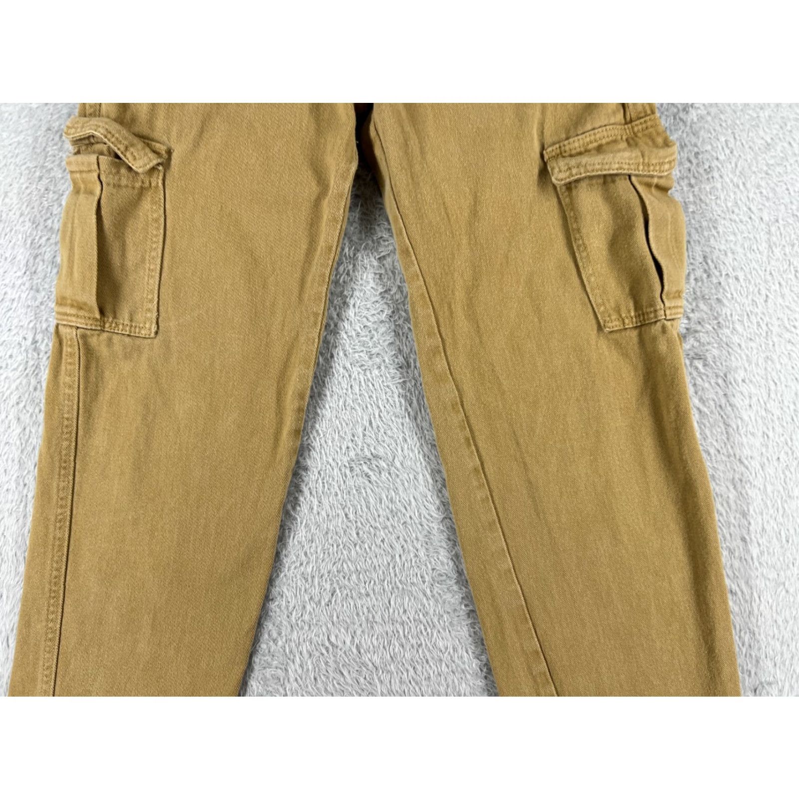 Vintage Beige Denim Jeans Womens 26x28 Straight Leg 5-Pocket Mid Rise Regular Cotton Blend Size 26" / US 2 / IT 38 - 3 Thumbnail