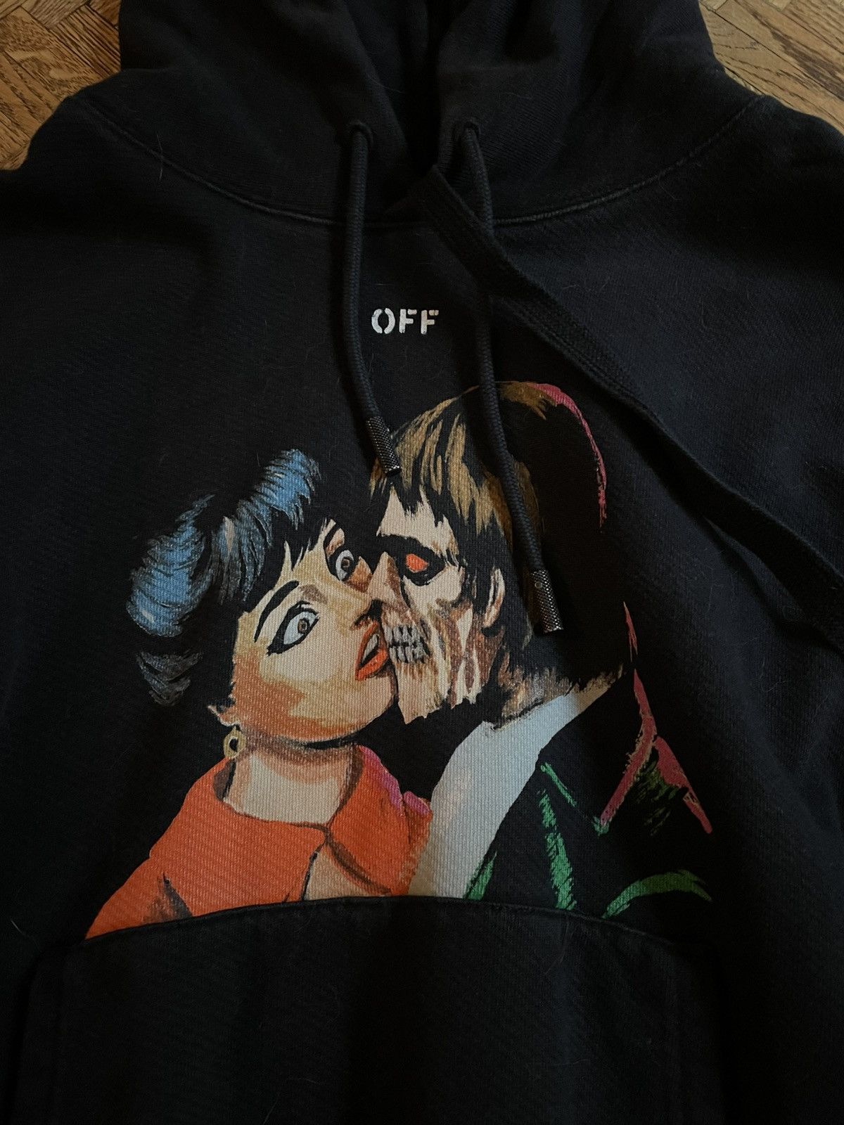 Off-White OFF-WHITE Kiss' Graphic Print Hoodie Size US M / EU 48-50 / 2 - 2 Thumbnail