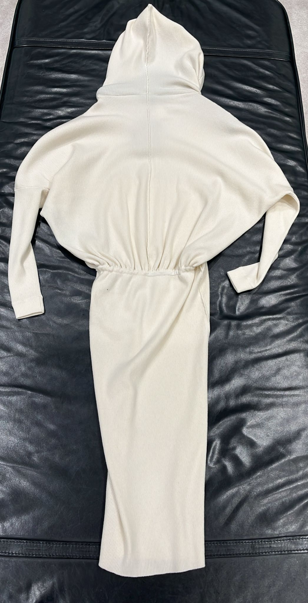 Tom Ford o1loc1c1224 Hooded Ribbed Cashmere Midi Dress White Size S / US 4 / IT 40 - 2 Thumbnail