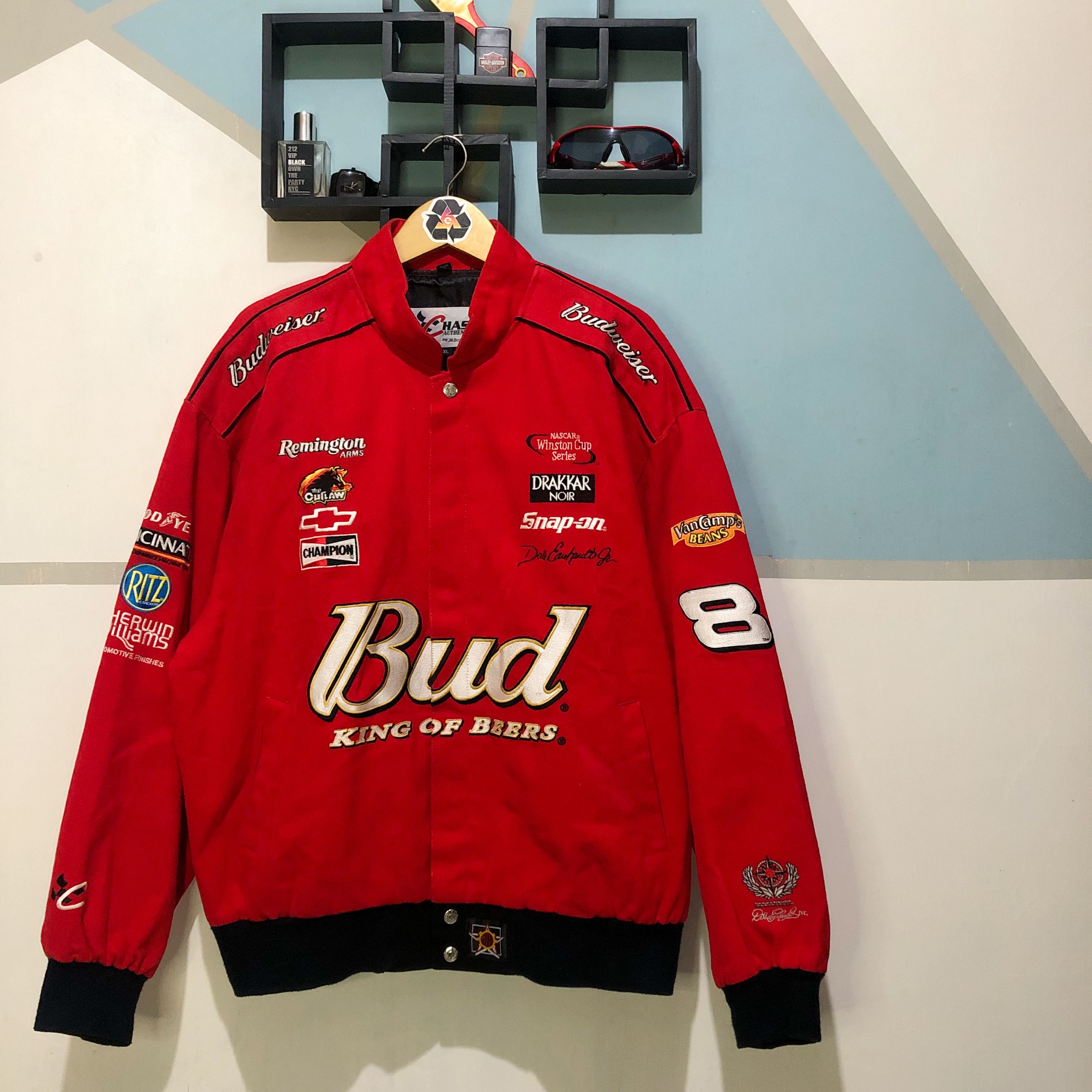 Chase Authentics Vintage Dale Earnhardt Budweiser Nascar Jacket Size US XL / EU 56 / 4 - 2 Thumbnail