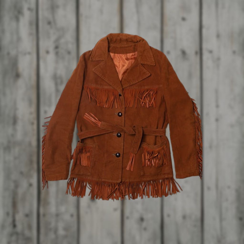 Etro VINTAGE Brown Faux Suede Fringe Jacket Medium Lightweight Western Style Jacket Size US M / EU 48-50 / 2 - 1 Thumbnail