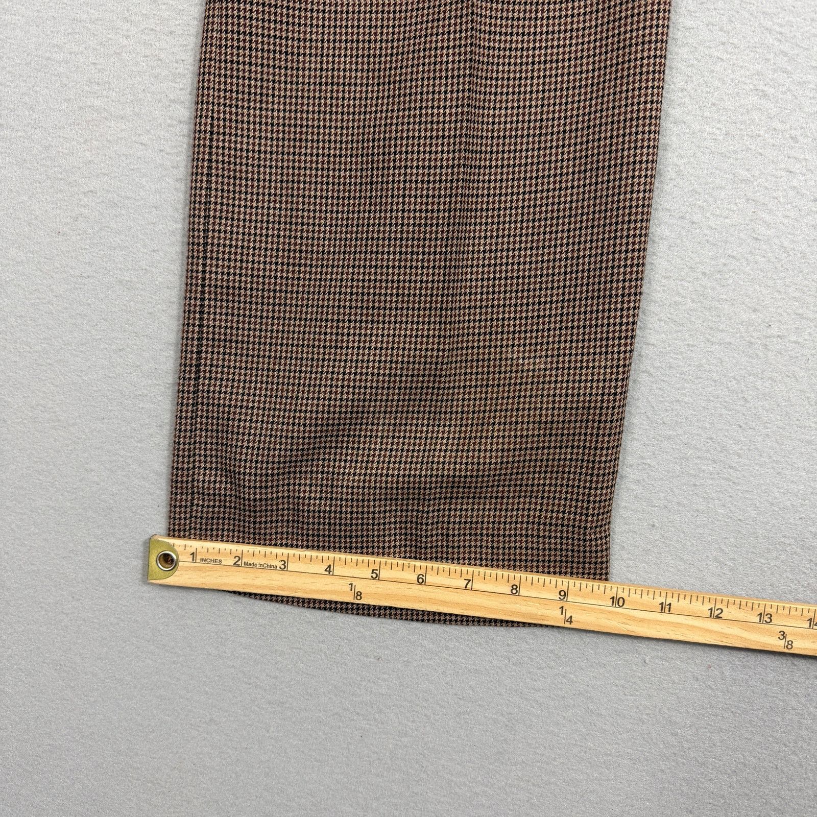 Vintage Vintage Sansabelt Houndstooth Trouser Pants 36x34 Brown 70s Size US 36 / EU 52 - 11 Thumbnail