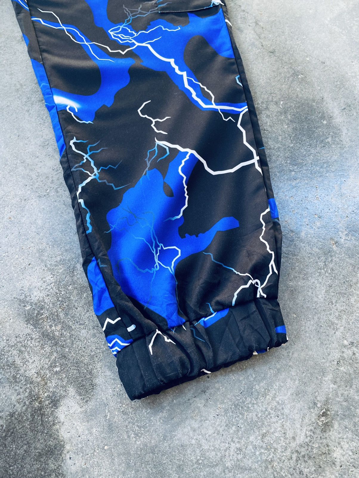 Japanese Brand Vintage Y2k Romwe Thunder Lightning Cargo Pants Polyester Size US 32 / EU 48 - 10 Thumbnail