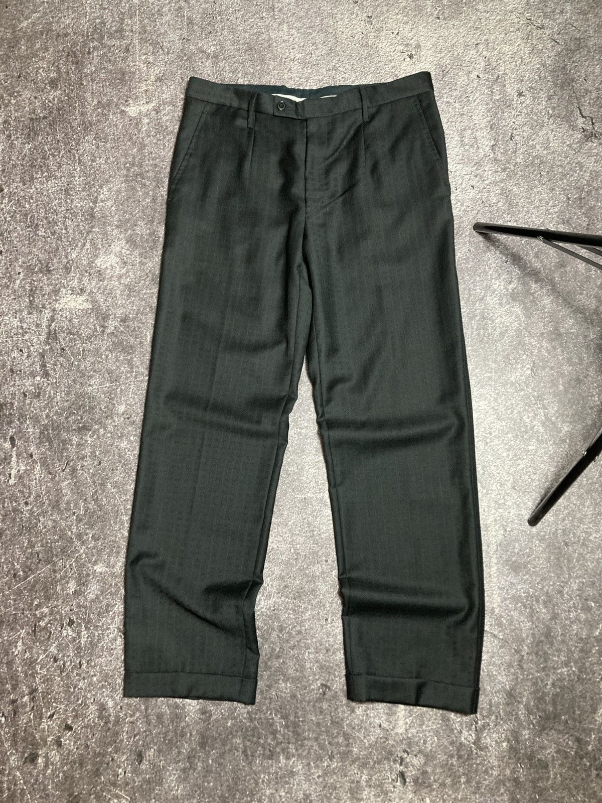 Dolce & Gabbana Dolce & Gabbana Vintage Pants Black Wool Jacquard Diamond Size US 32 / EU 48 - 1 Thumbnail