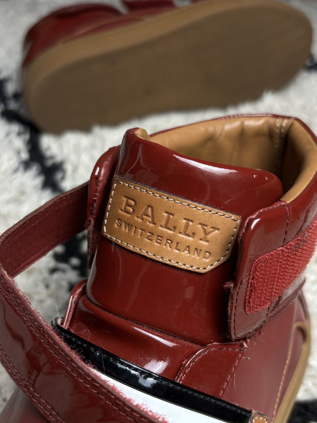 Bally Bally High Top Patent Leather Sneakers Maison Margiela Vibe Size US 8 / EU 41 - 11 Thumbnail