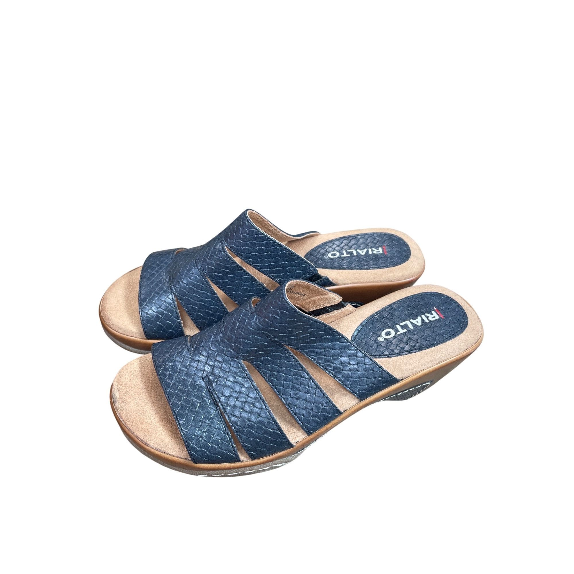 Other Rialto Womens synthetic Navy Blue Slide Wedge Sandals Sz 6M Size US 6 / IT 36 - 15 Thumbnail