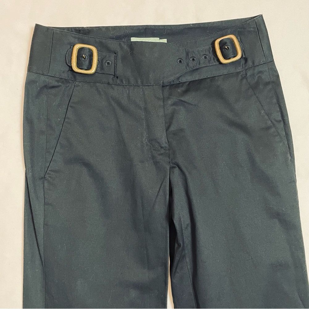 Hoss Intropia NWT New Hoss Intropia Black Cotton Buckles Pants Size 34FR Size 25" / US 0 / IT 36 - 3 Thumbnail