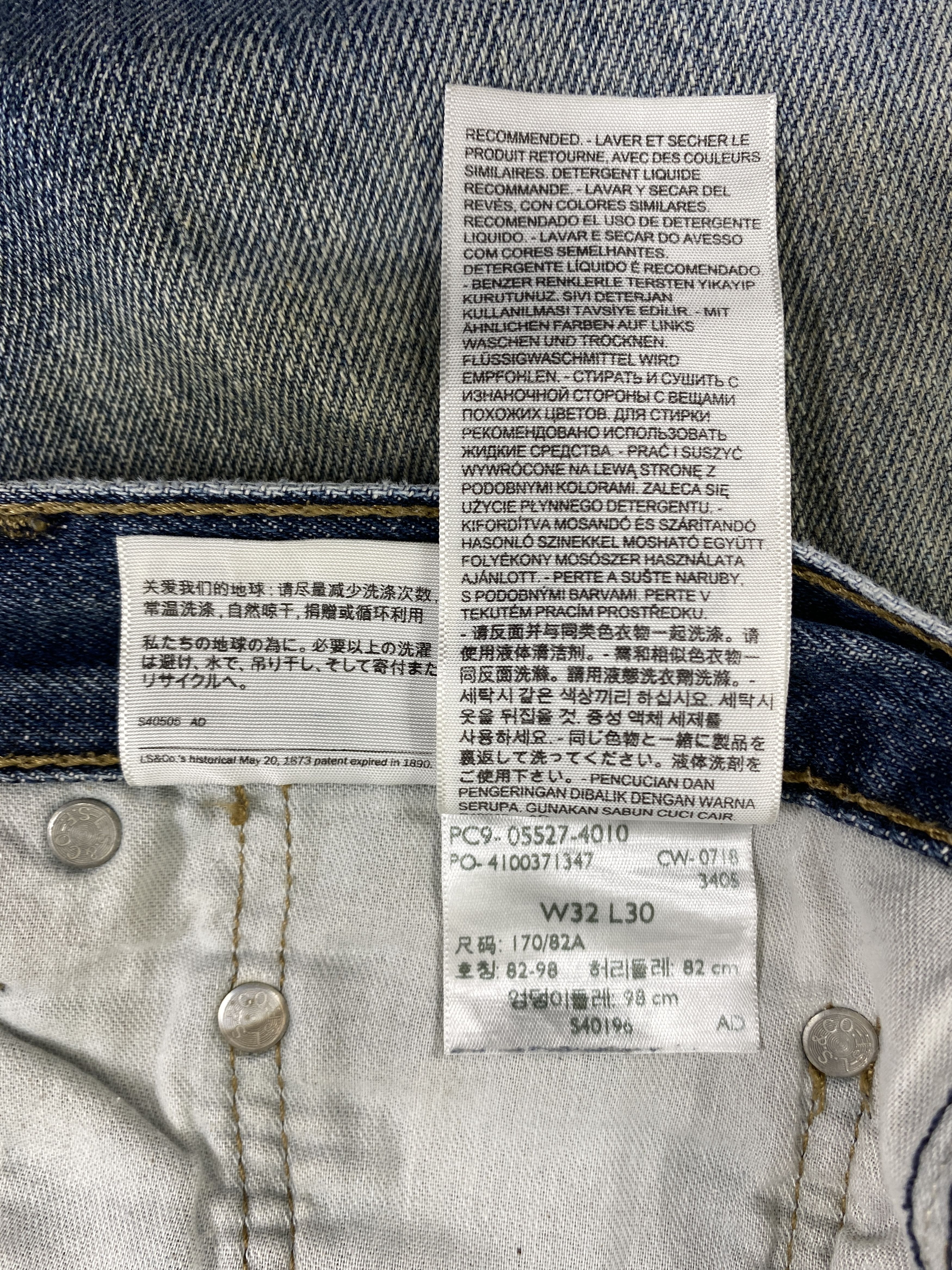 Japanese Brand Dirty Faded Blue Vintage Levis 527 Flare Jeans 33x29 -JN3206 Size US 33 - 11 Thumbnail