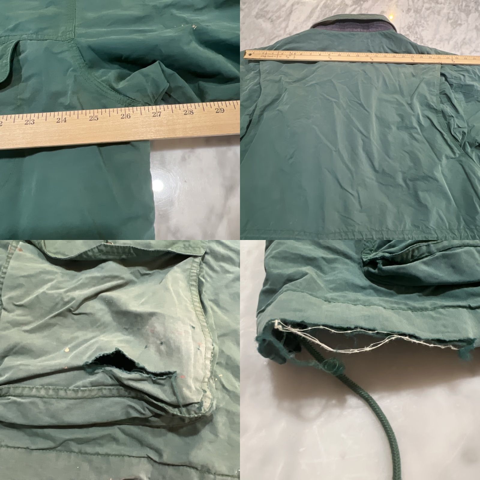 Eddie Bauer VINTAGE Eddie Bauer Jacket XL Full Zip Garden Chore Thrashed Stained Holes Fade Green Windbreaker 90s Mens Size US XL / EU 56 / 4 - 8 Thumbnail