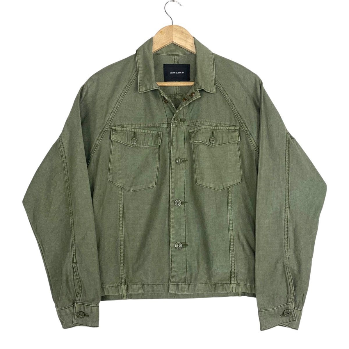 Japanese Brand 💥ROSE BUD CROP ARMY MILITARY STYLE BUTTON JACKET Size US M / EU 48-50 / 2 - 1 Thumbnail