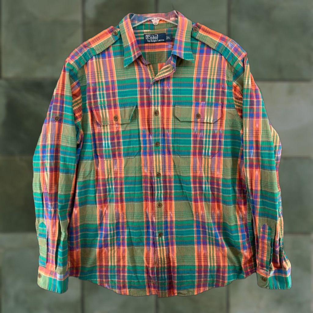 Polo Ralph Lauren Polo Ralph Lauren Large Men's Plaid Button-Up Shirt Long Sleeve Multicolor Preppy Casual Size US L / EU 52-54 / 3 - 1 Thumbnail