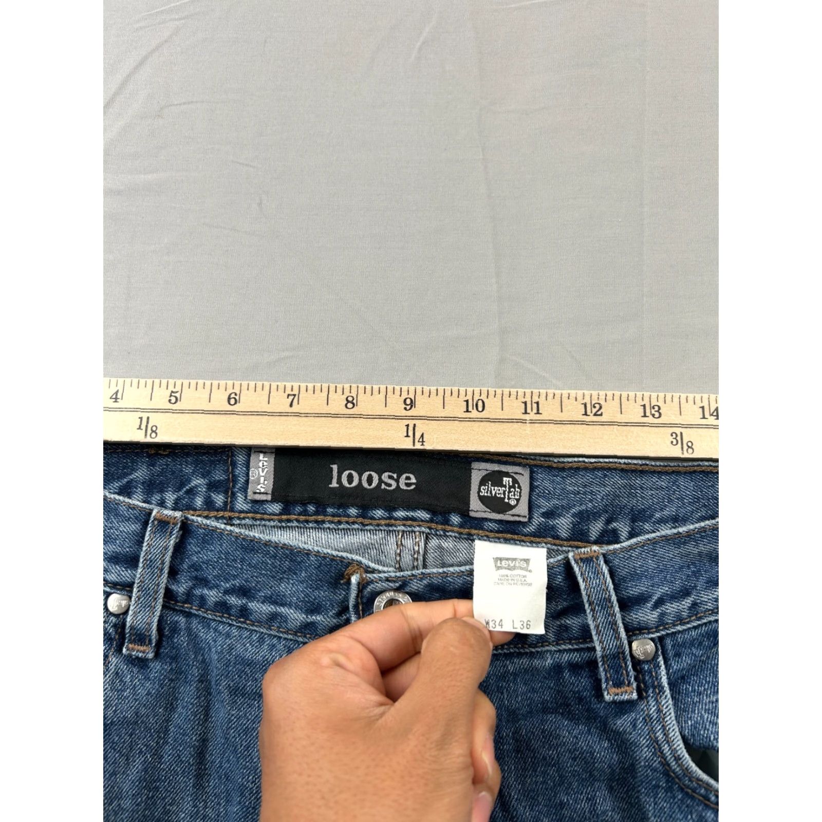 Levi's VINTAGE Levi's Silvertab Jeans Mens 34x36 Blue Loose 90s Denim Y2K Relaxed 5-Pocket Brand: Levi's Boys Mens Girls Size US 34 / EU 50 - 7 Thumbnail
