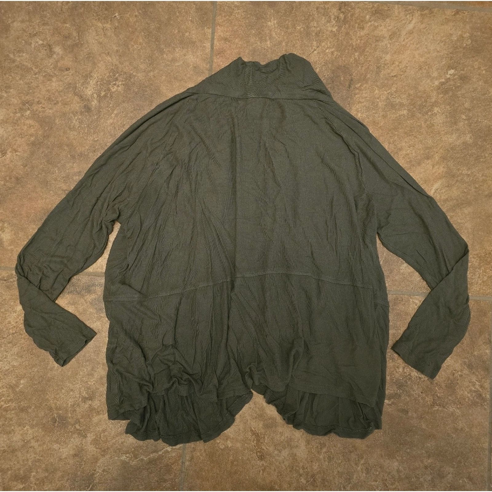 Designer Dark Olive Metaphor Cardigan Long Sleeve Size XL / US 12-14 / IT 48-50 - 2 Thumbnail