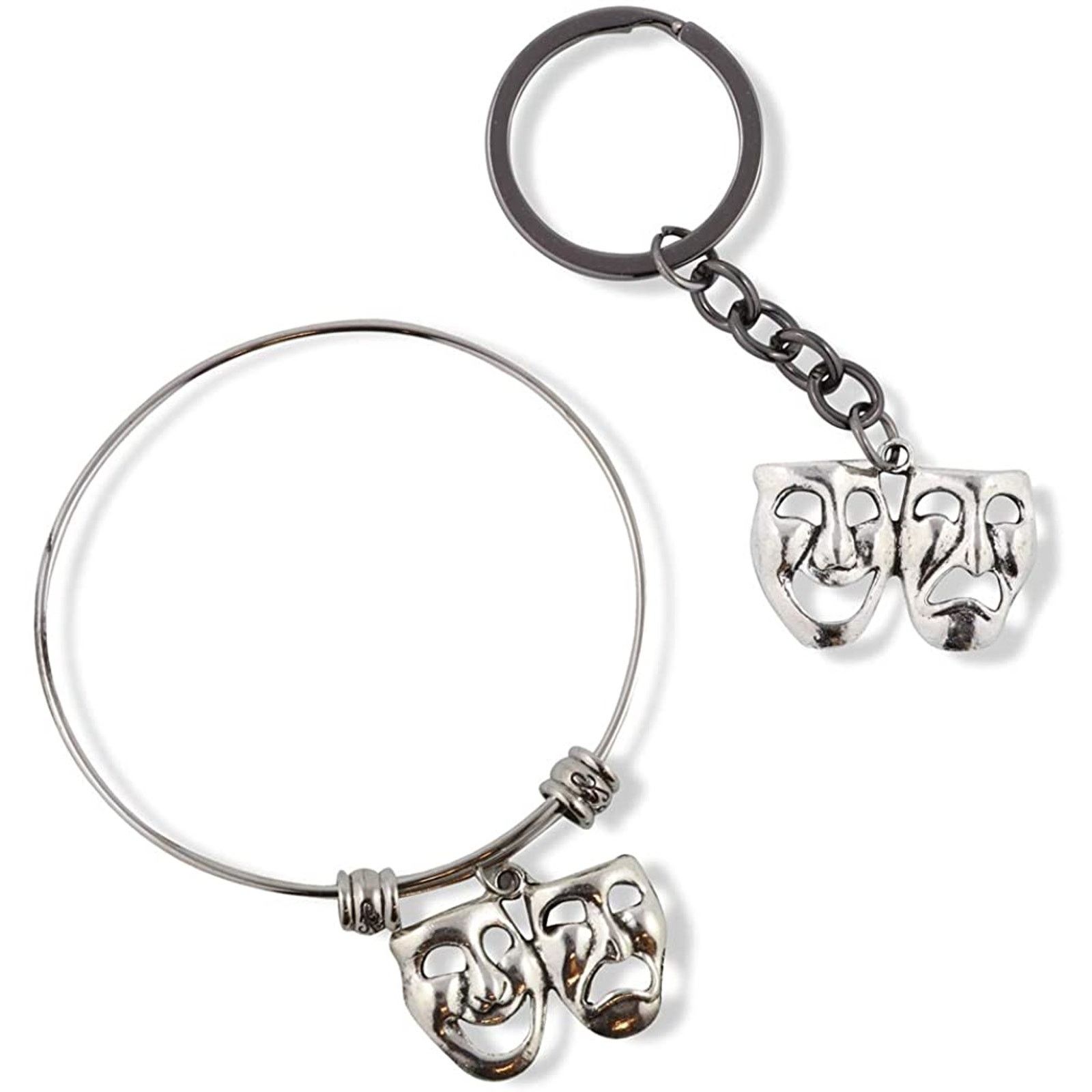 & Other Stories Drama Masks Bracelet and Keychain Actors Bangle and Keychain Size ONE SIZE - 1 Thumbnail