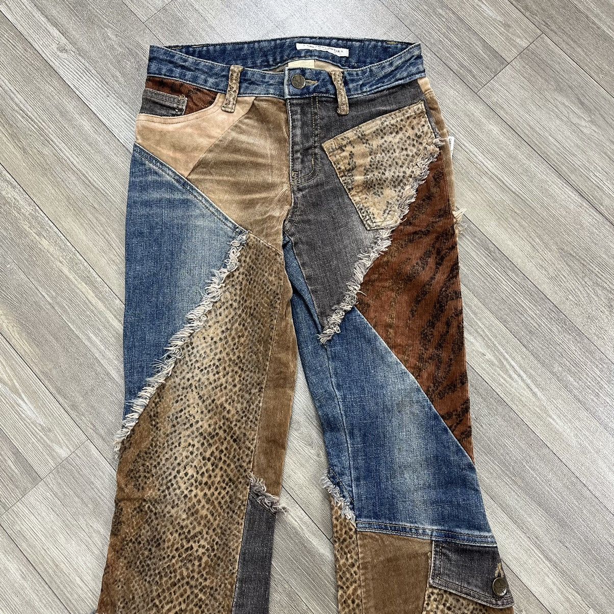 If Six Was Nine × Japanese Brand × Le Grande Bleu (L.G.B.) RARE🔥 XChromosomeinX Patchworked Leopard Denim Flare Jeans Size US 26 / EU 42 - 6 Thumbnail