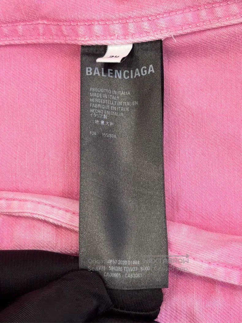 Balenciaga Balenciaga Valentine's Day Series Pink Alphabet Logo Denim Size XXS / US 00 / IT 34 - 7 Thumbnail