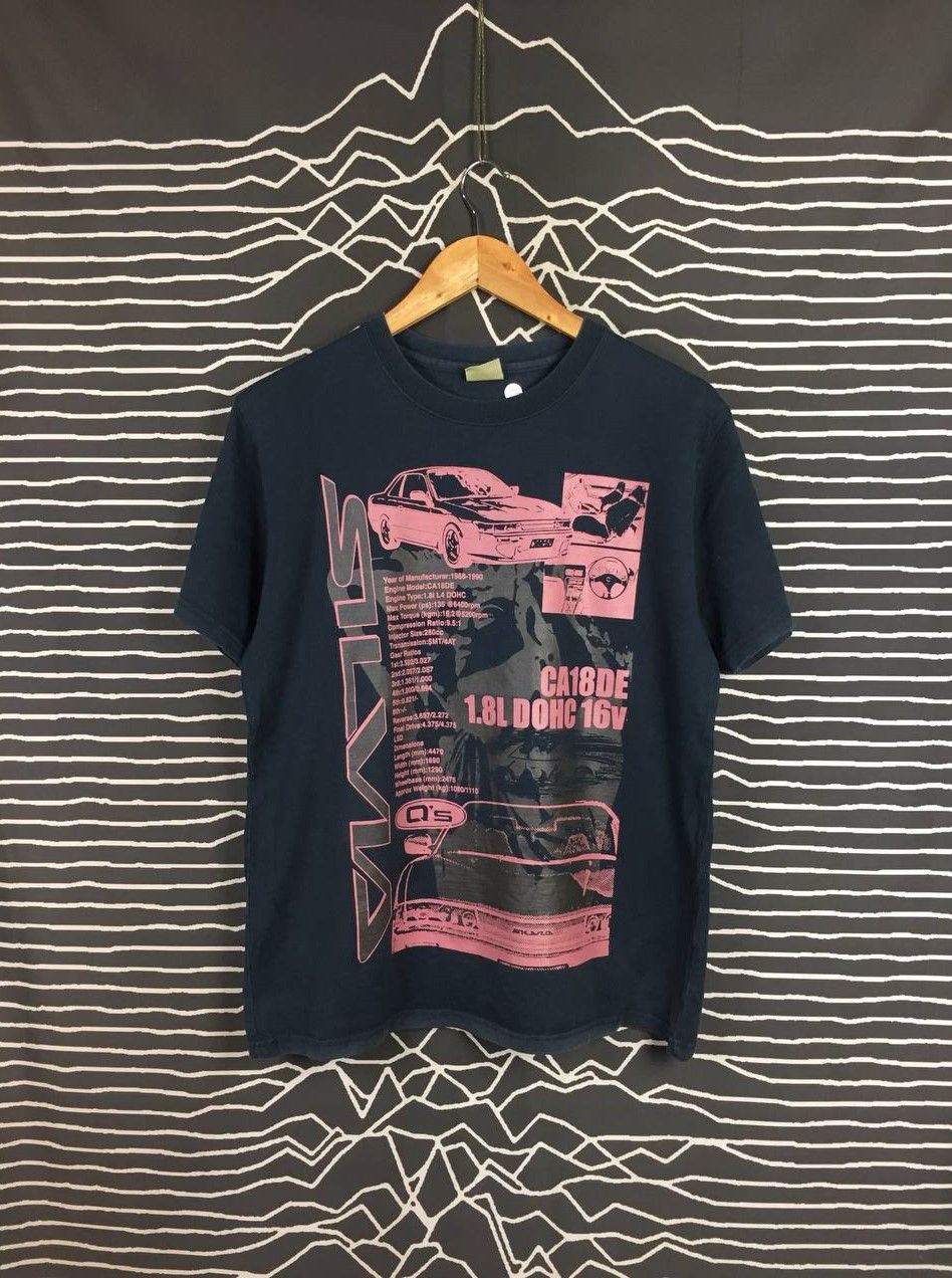 Vintage Vtg Nissan Silvia S13 CA18DE Engine Specs JDM Racing Tee Size US M / EU 48-50 / 2 - 2 Thumbnail