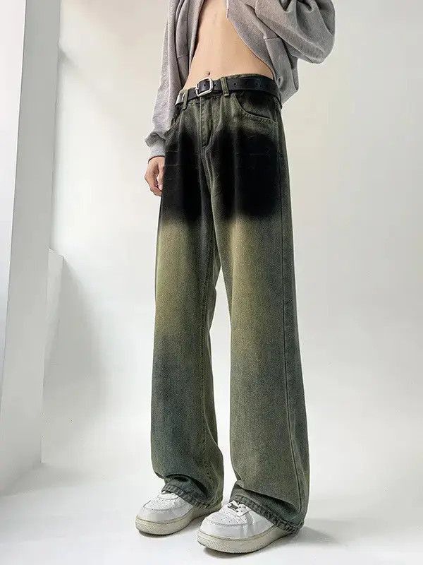 Japanese Brand Retro loose patchwork gradient jeans Size US 32 / EU 48 - 5 Thumbnail
