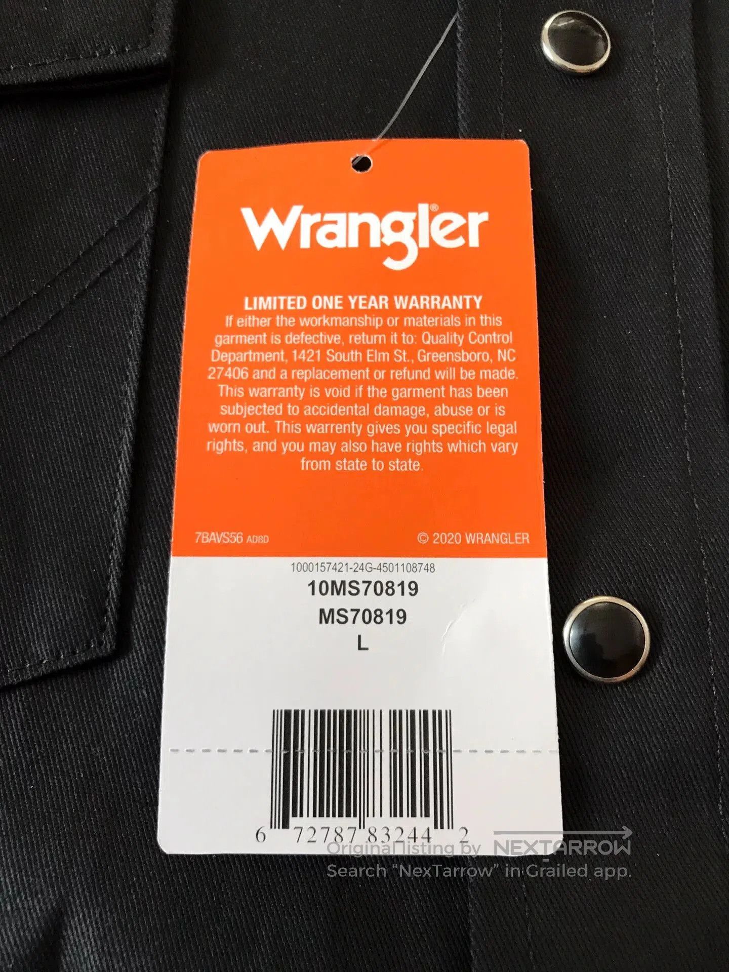 Wrangler Wrangler MS70819 Western Shirt. Size US L / EU 52-54 / 3 - 8 Thumbnail