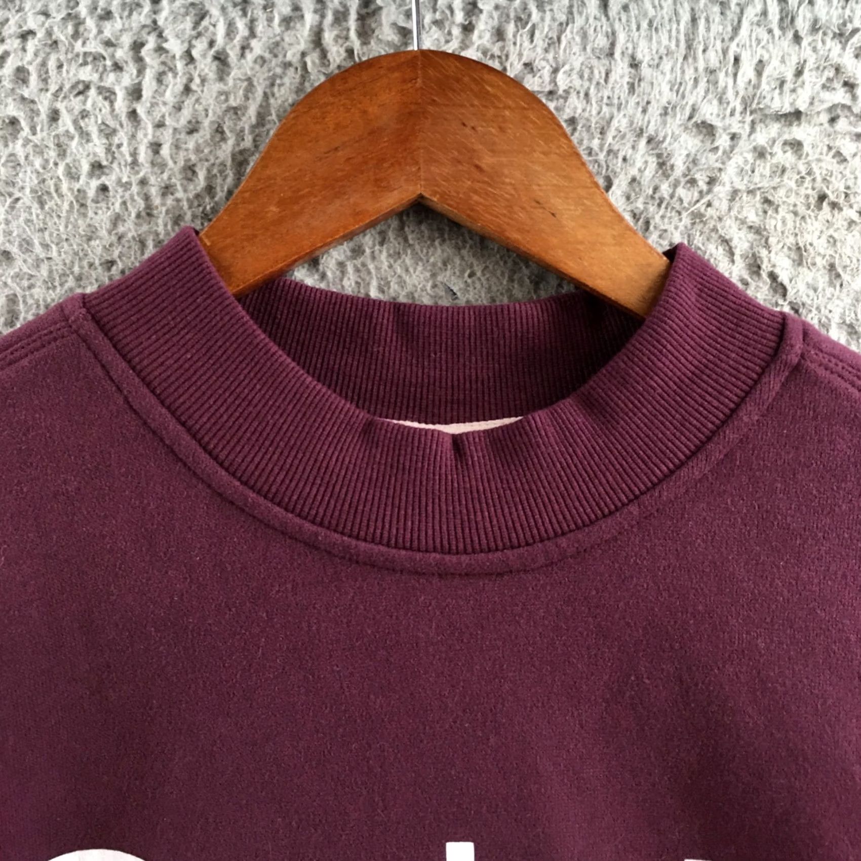 Calvin Klein Calvin Klein Sweatshirt Womens S Burgundy Cotton Blend Long Sleeve Crew Size S / US 4 / IT 40 - 3 Thumbnail