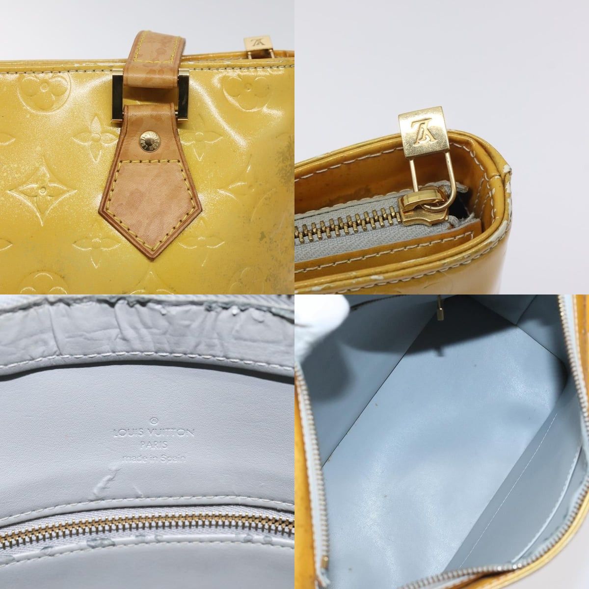 Louis Vuitton LOUIS VUITTON Monogram Vernis Houston Hand Bag Gris M91053 Size ONE SIZE - 11 Thumbnail