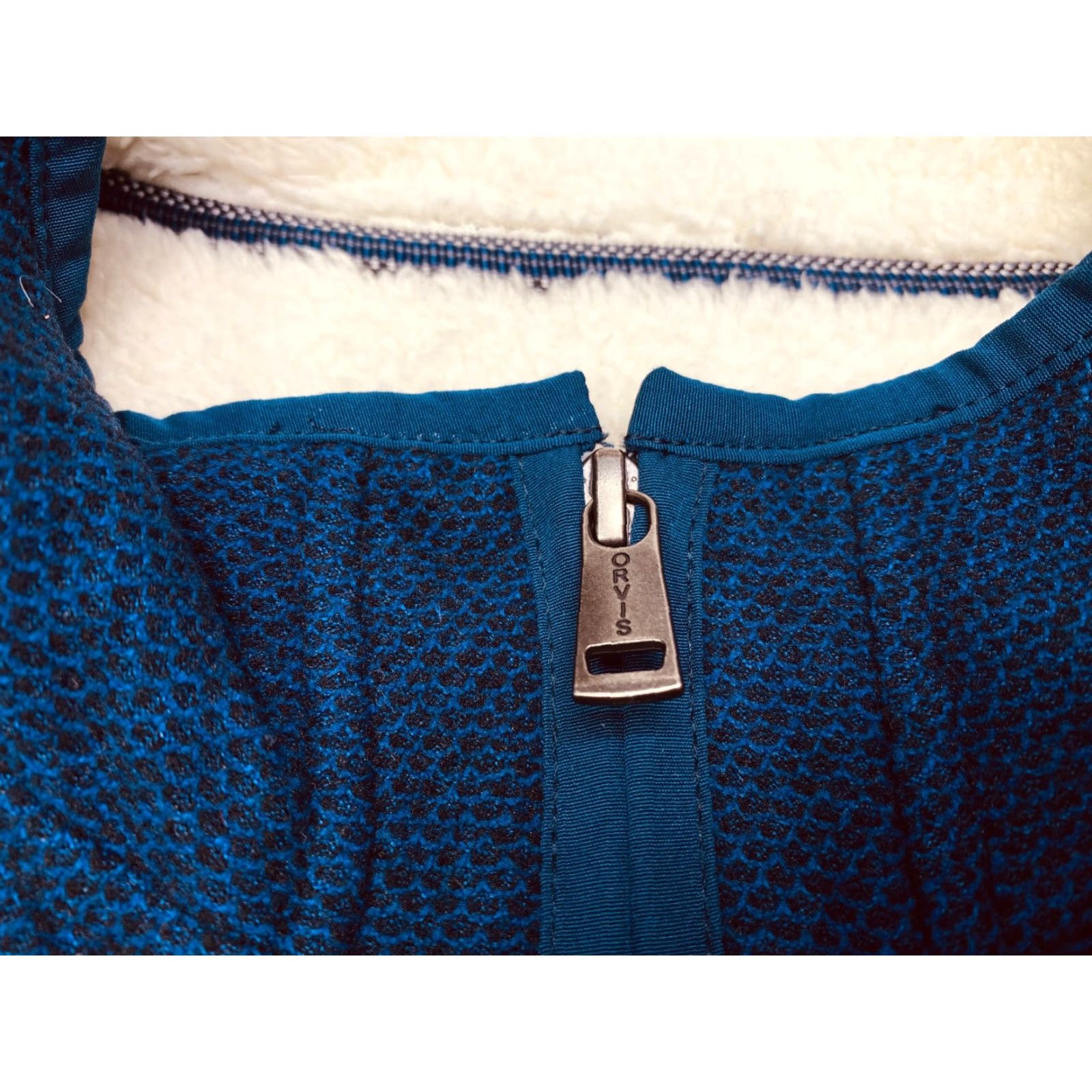 Orvis VINTAGE: No. Orvis Mens 2XL Quarter Zip Sweater Shirt Blue Fleece Lined Sherpa 7435 Size US XXL / EU 58 / 5 - 7 Thumbnail