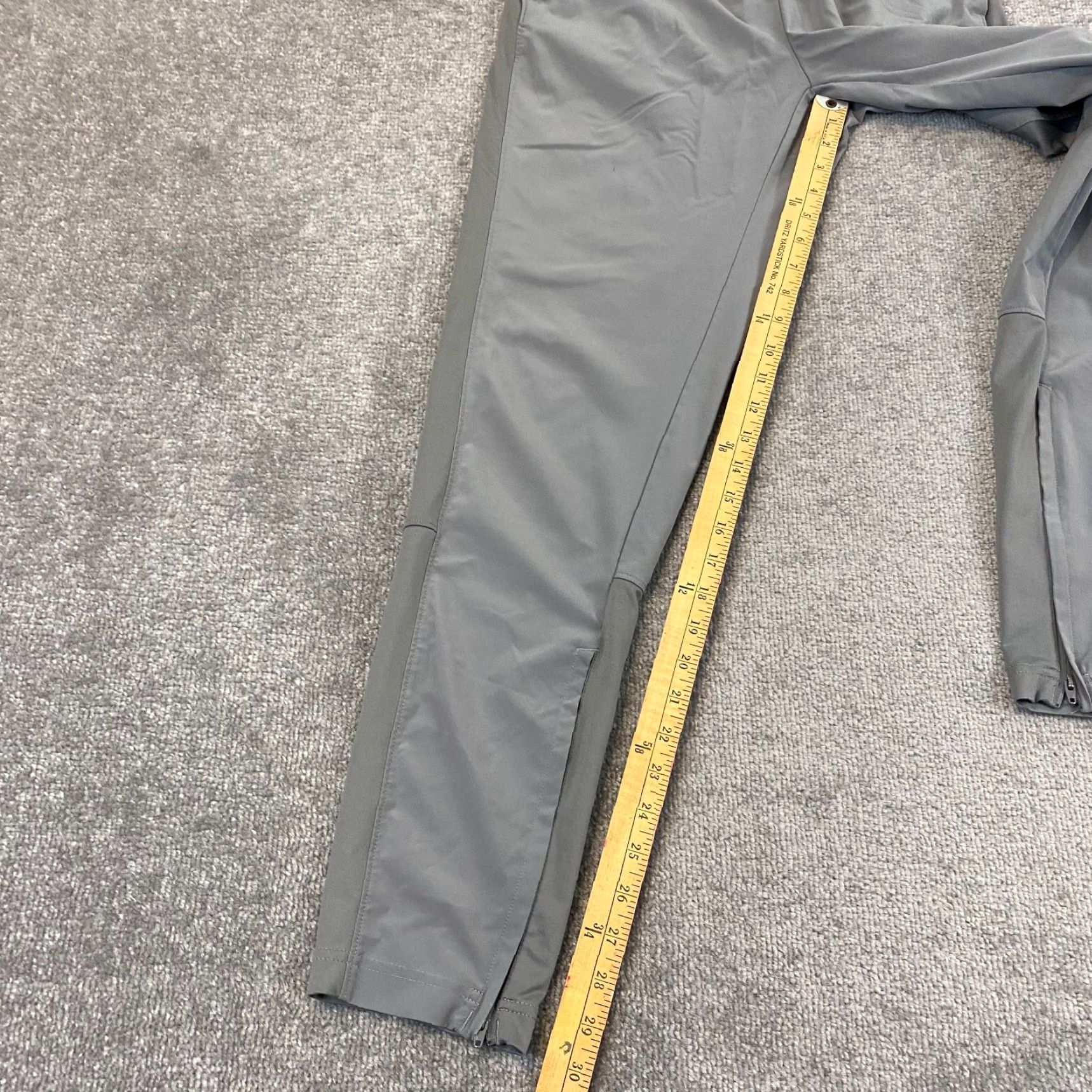 Adidas Adidas Pants Mens Medium Gray Tapered Soccer Ankle Zip Workout Running Two-Tone Size US 31 - 4 Thumbnail