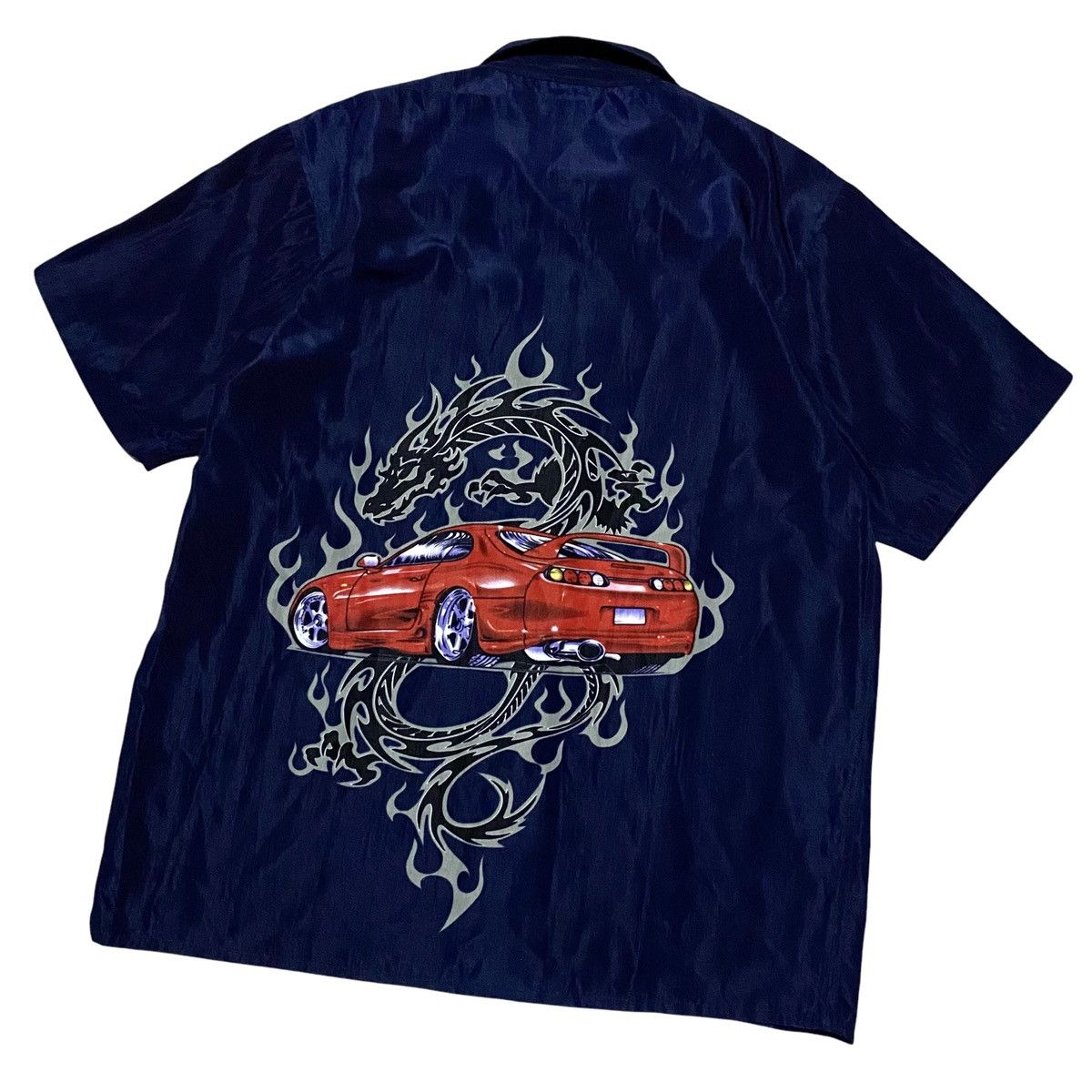 Japanese Brand × Vintage 🔥RARE🔥 Vintage 00s Dragon car shirt Size US M / EU 48-50 / 2 - 5 Thumbnail