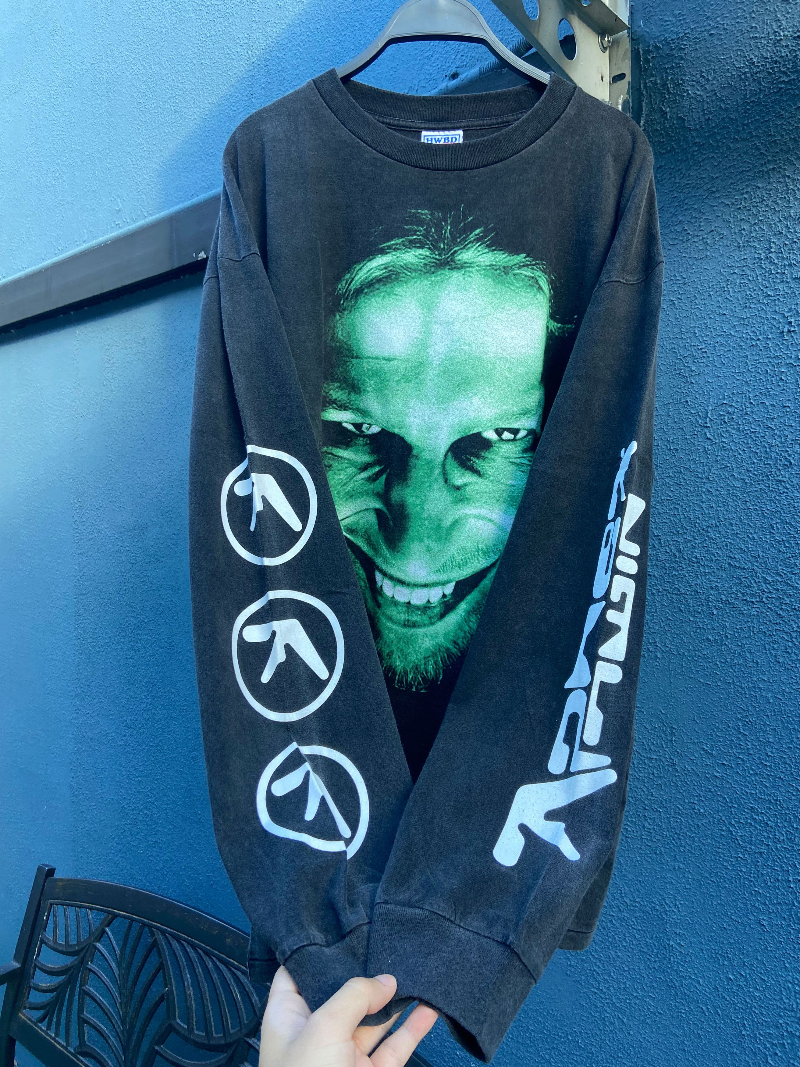XL 新品 希少即完モデルAphex Twin Long Sleeve ロンT