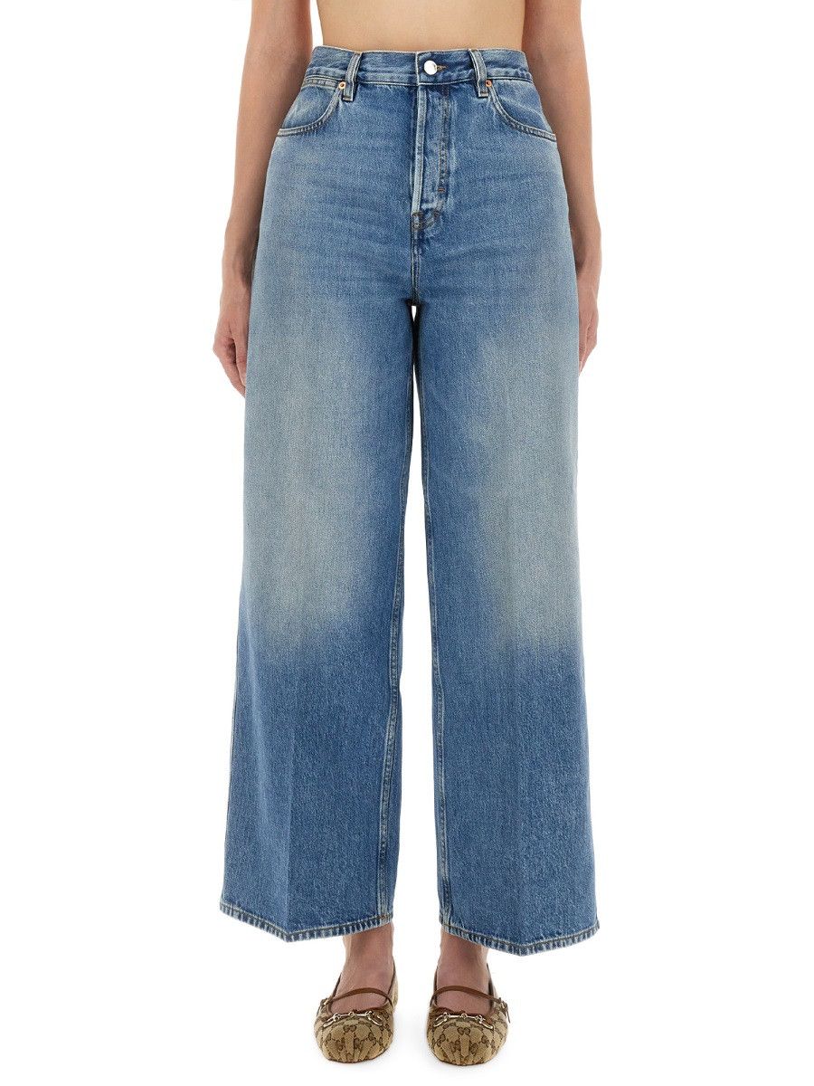 Gucci GUCCI "WIDE-LEG" JEANS - DENIM (JEANS 26) Size 26" / US 2 / IT 38 - 1 Thumbnail