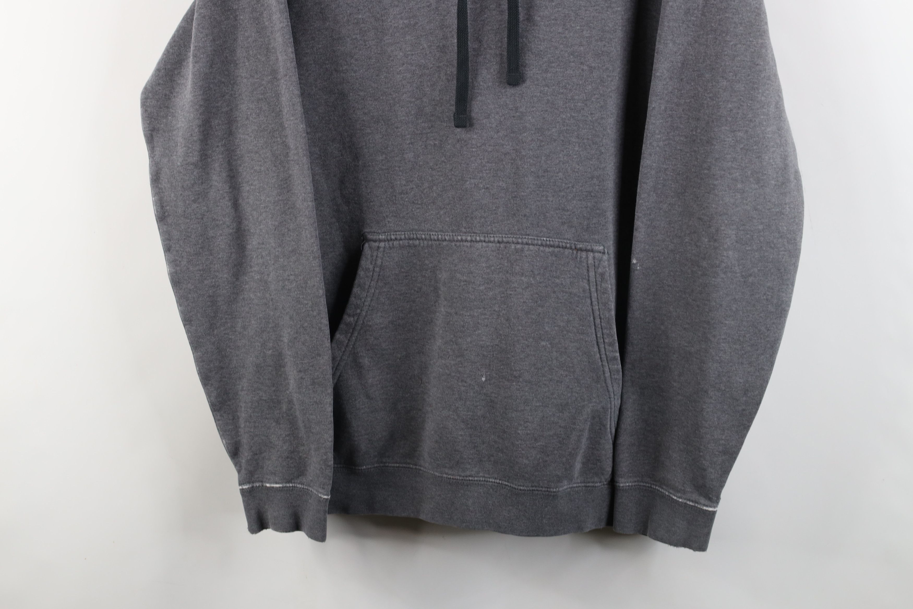 Nike × Vintage Vintage 90s Y2K Nike Travis Scott Mini Swoosh Hoodie Gray Size US L / EU 52-54 / 3 - 3 Thumbnail