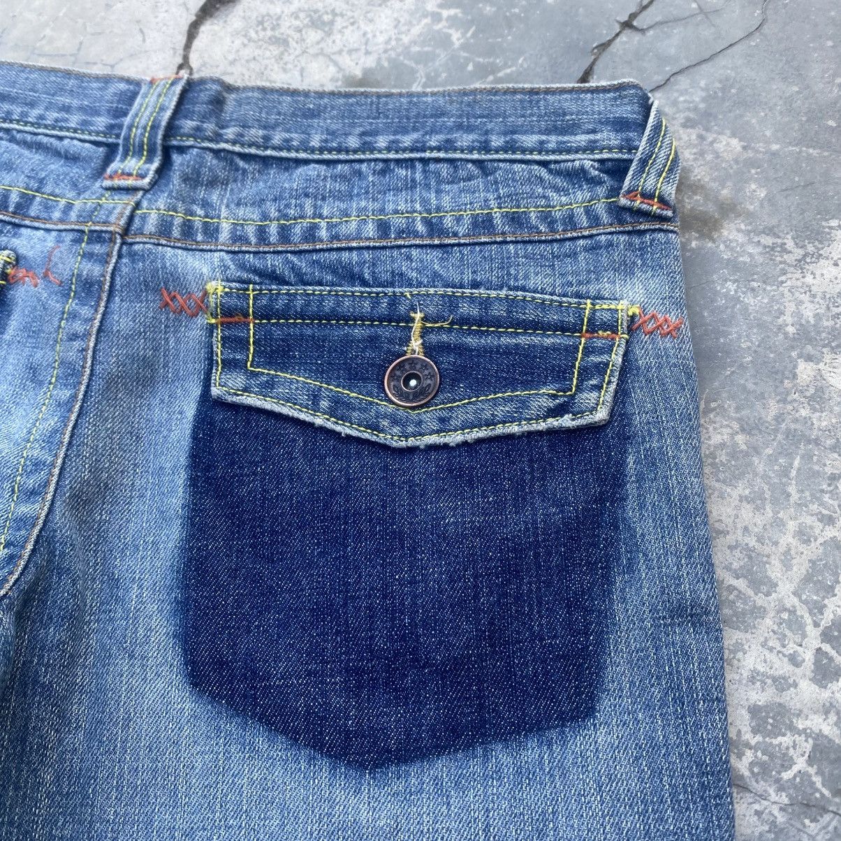 Japanese Brand Vintage SLANG Reworked Flared Jeans Size US 29 - 8 Thumbnail