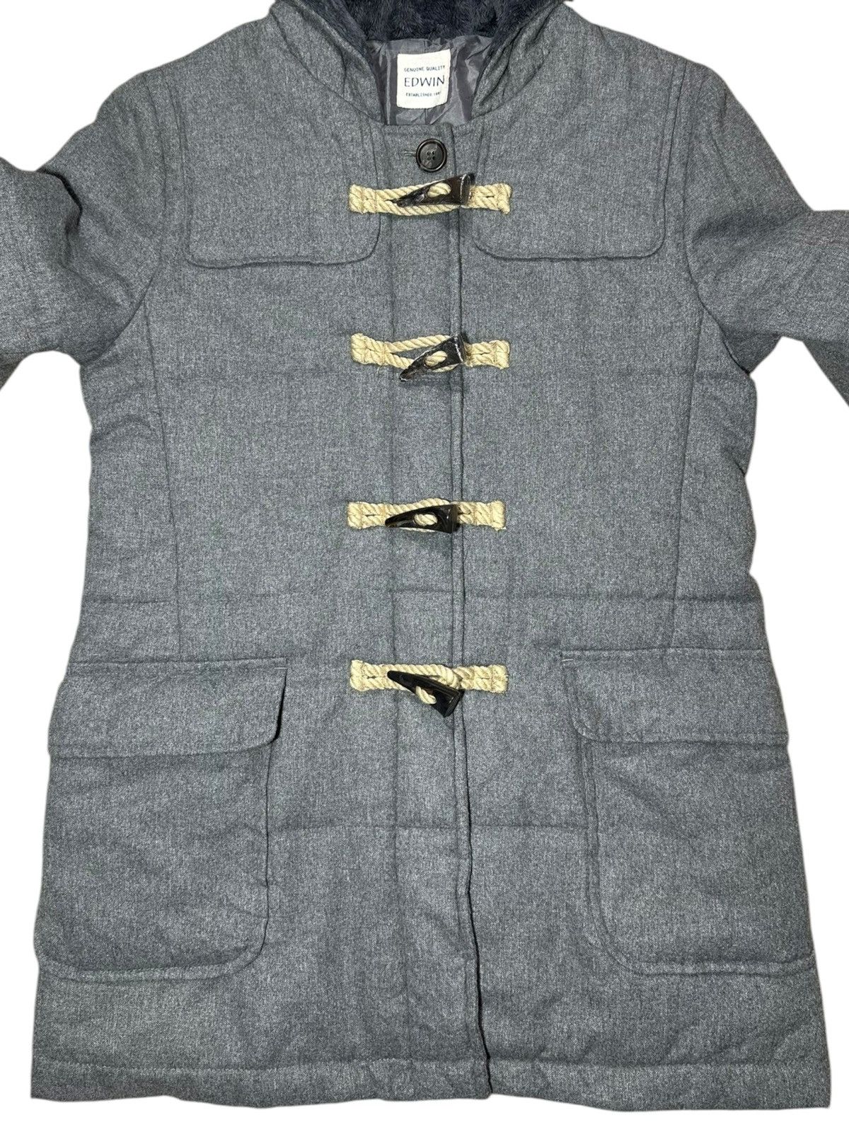 Edwin Edwin grey hooded duffle coat Size US S / EU 44-46 / 1 - 3 Thumbnail