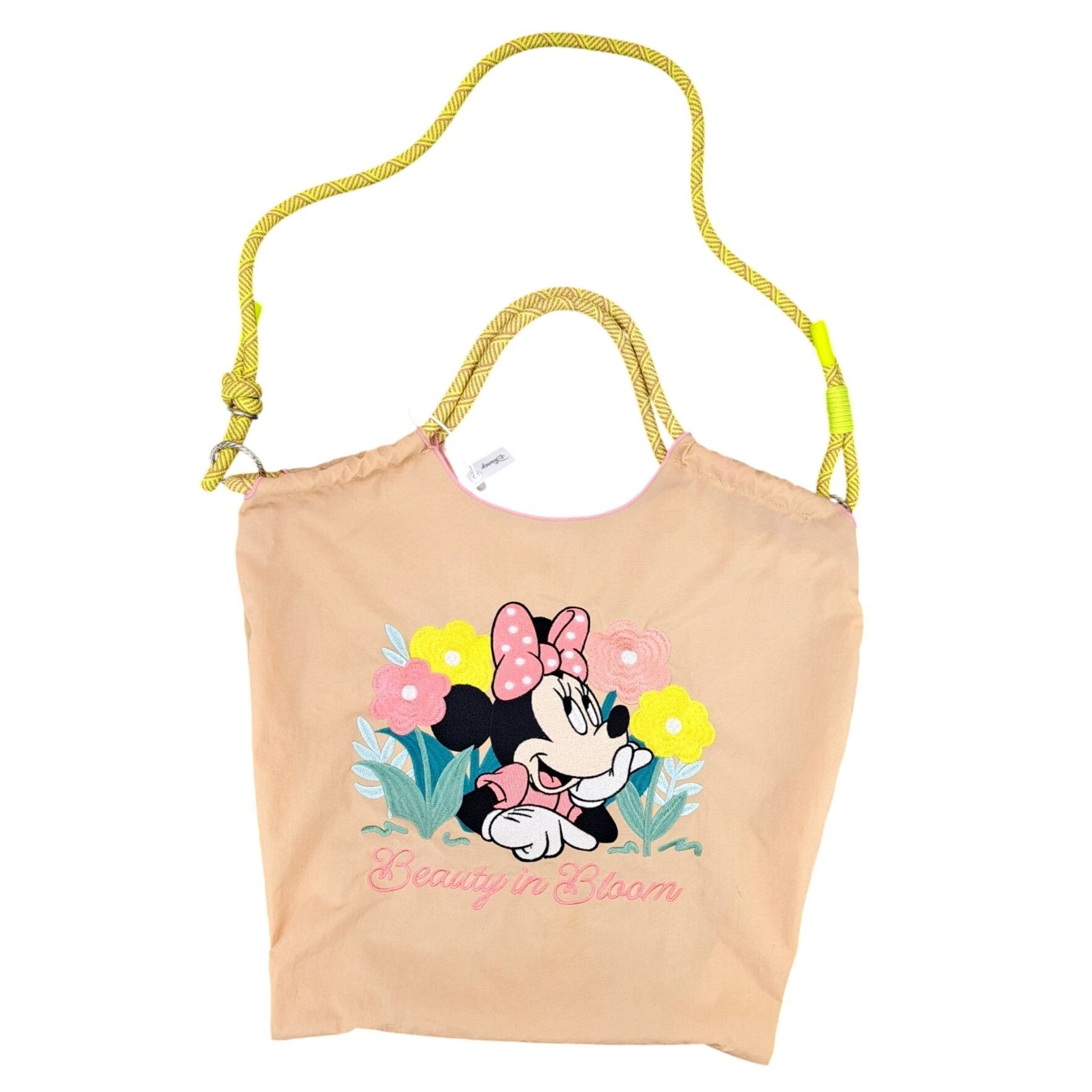 Disney Disney Minnie Mouse Beauty In Bloom Tan Tote Bag Embroidered Size ONE SIZE - 1 Thumbnail