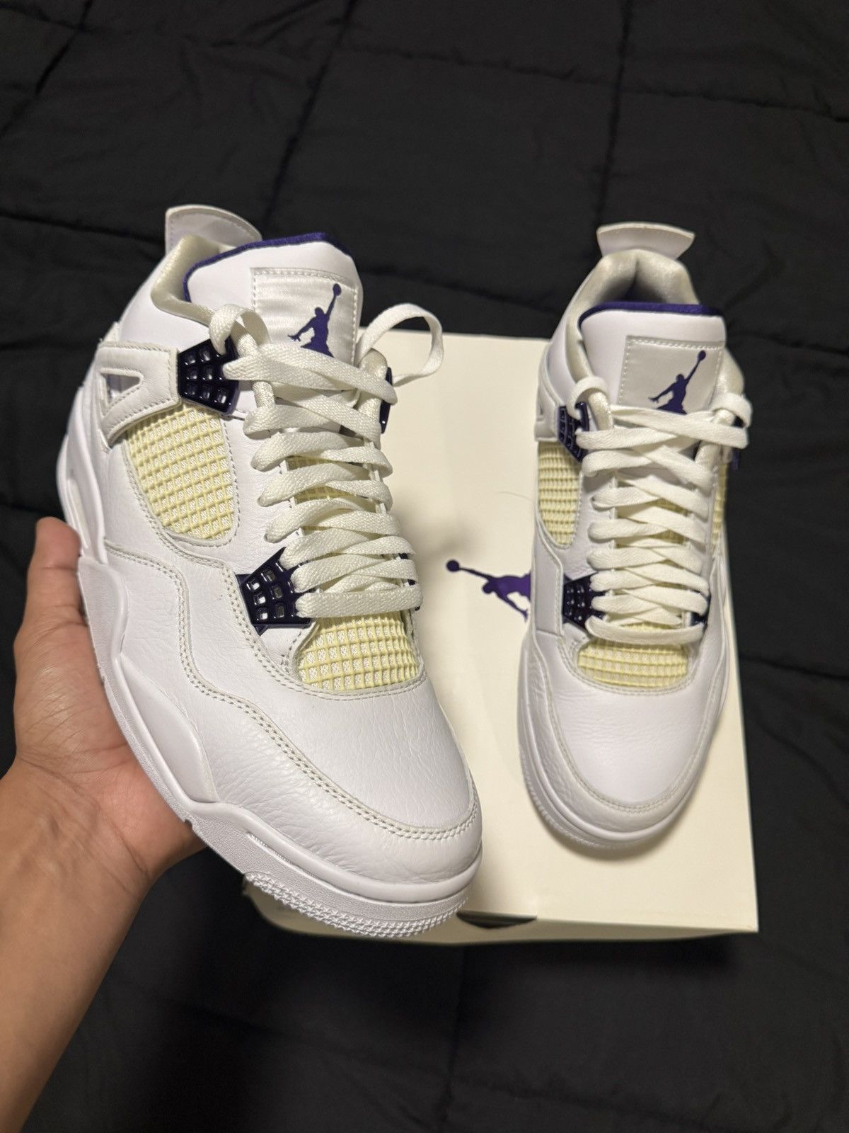 Nike Air Jordan 4 Metallic Purple Size US 10.5 / EU 43-44 - 1 Thumbnail