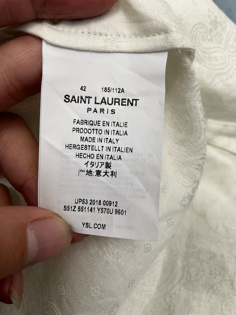 Saint Laurent Paris Saint Laurent Paris Carved embroidery shirt short sleeved-2 Size US M / EU 48-50 / 2 - 6 Thumbnail