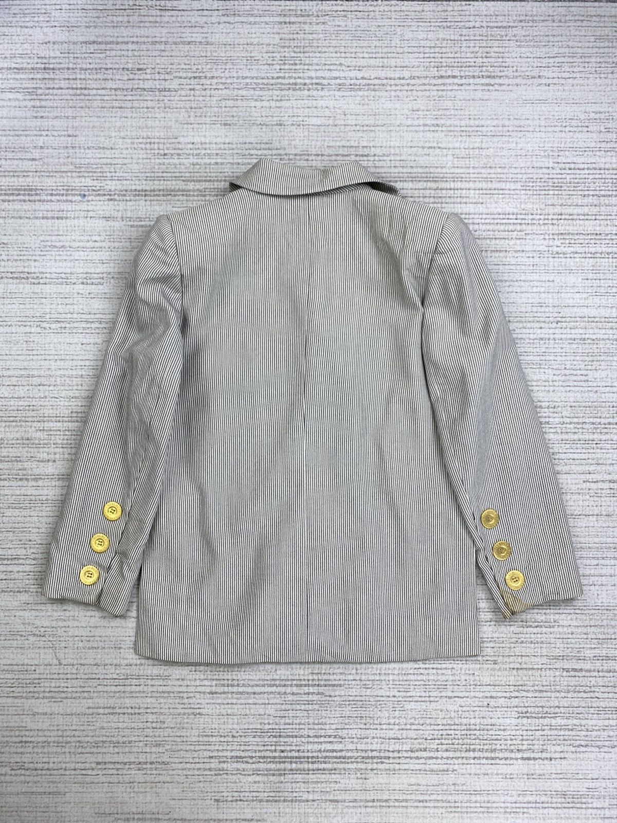 Givenchy × Vintage Vintage GIVENCHY Herringbone Stripe Double Collar Blazer Size US M / EU 48-50 / 2 - 2 Thumbnail
