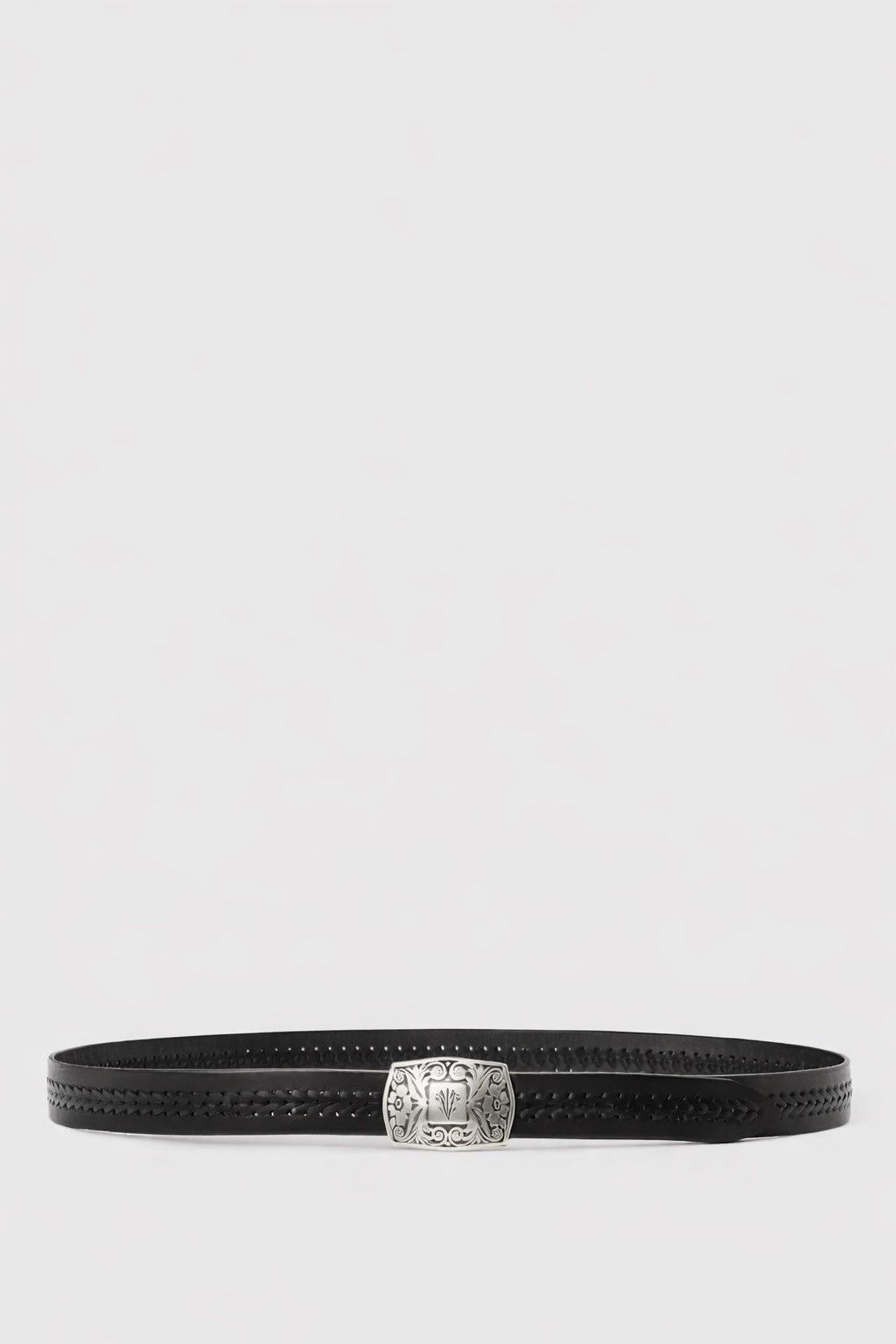 John Varvatos 25 MM Winston Plaque Belt Size 38 Size 38 - 1 Thumbnail