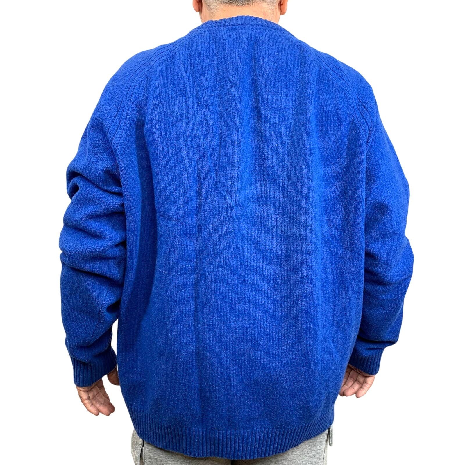 Lands' End Lands End Wool Crewneck Sweater Blue Long Sleeves Size US XXL / EU 58 / 5 - 7 Thumbnail