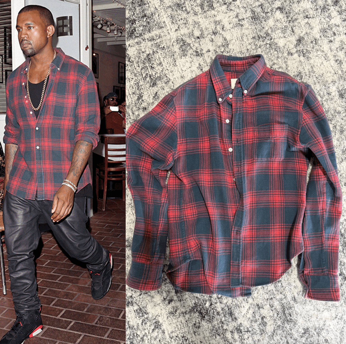 Band Of Outsiders Band of outsiders, flannel shirt as seen on Kanye West Size US S / EU 44-46 / 1 - 1 Thumbnail