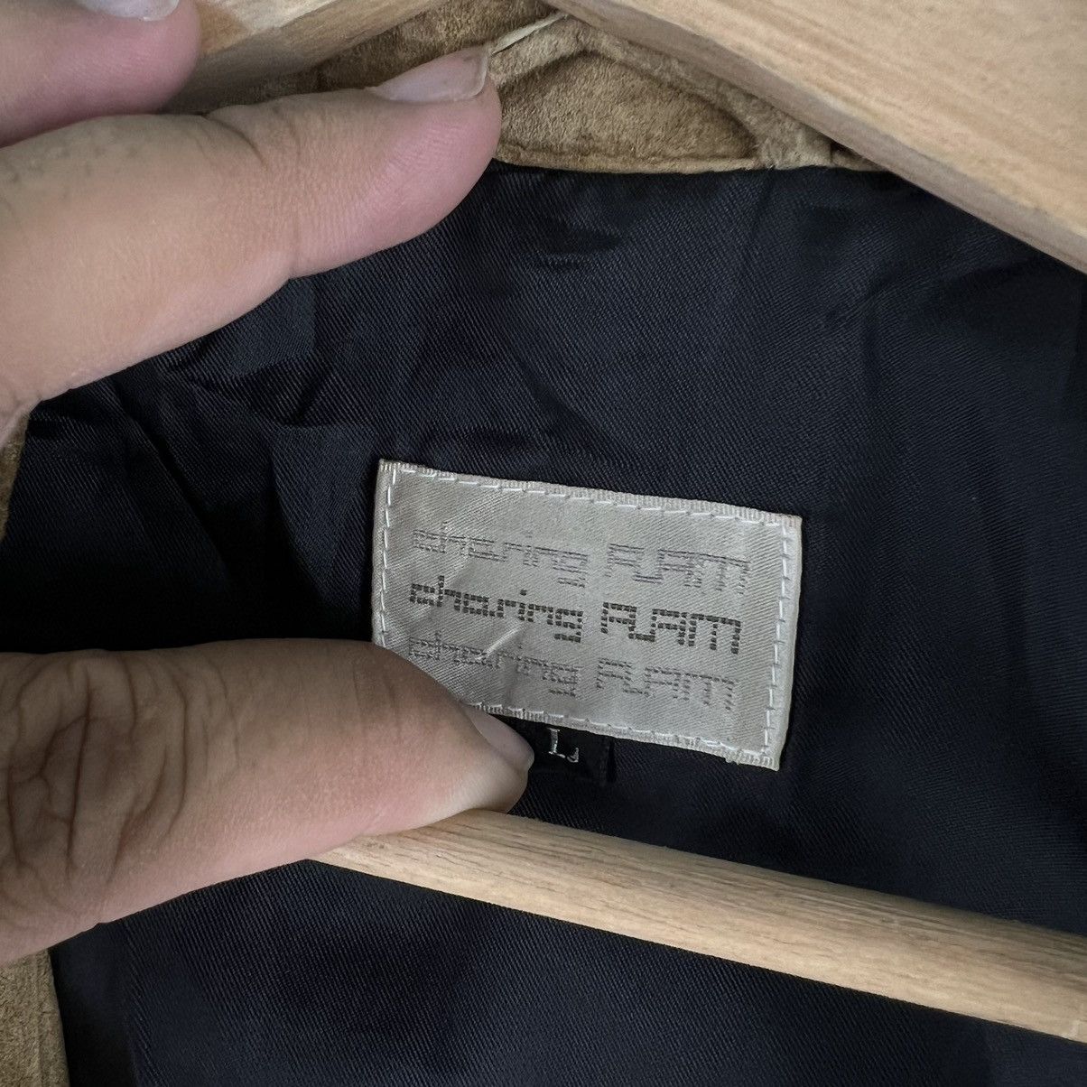 Vintage 🔥90’s Leather Shirt Jacket Work Charing Flam Issey Miyake Size US L / EU 52-54 / 3 - 8 Thumbnail