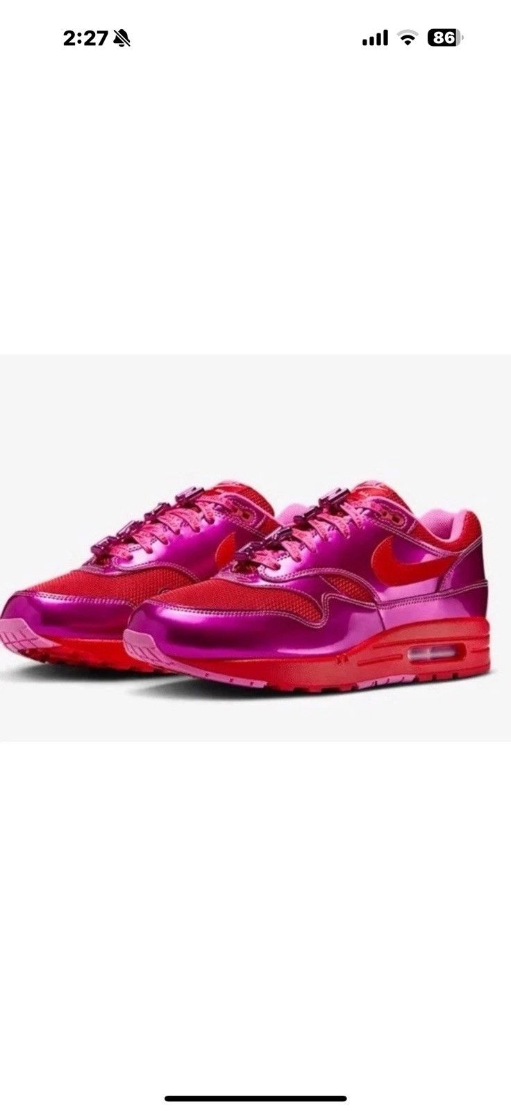 Nike Nike Air Max 1 'Valentine's Day' Pink Red HV2301-600 Unisex Size US 12 / EU 45 - 1 Thumbnail