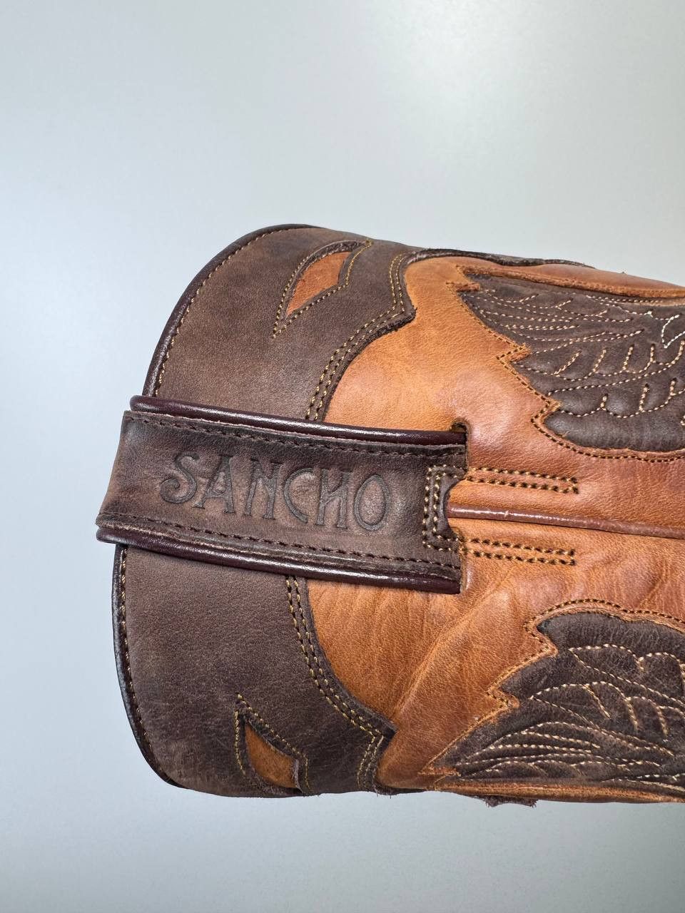 Sancho Boots Sancho Cowboy Boots Leather Western Brown Beige Mens Size 39 Size US 6 / EU 39 - 6 Thumbnail