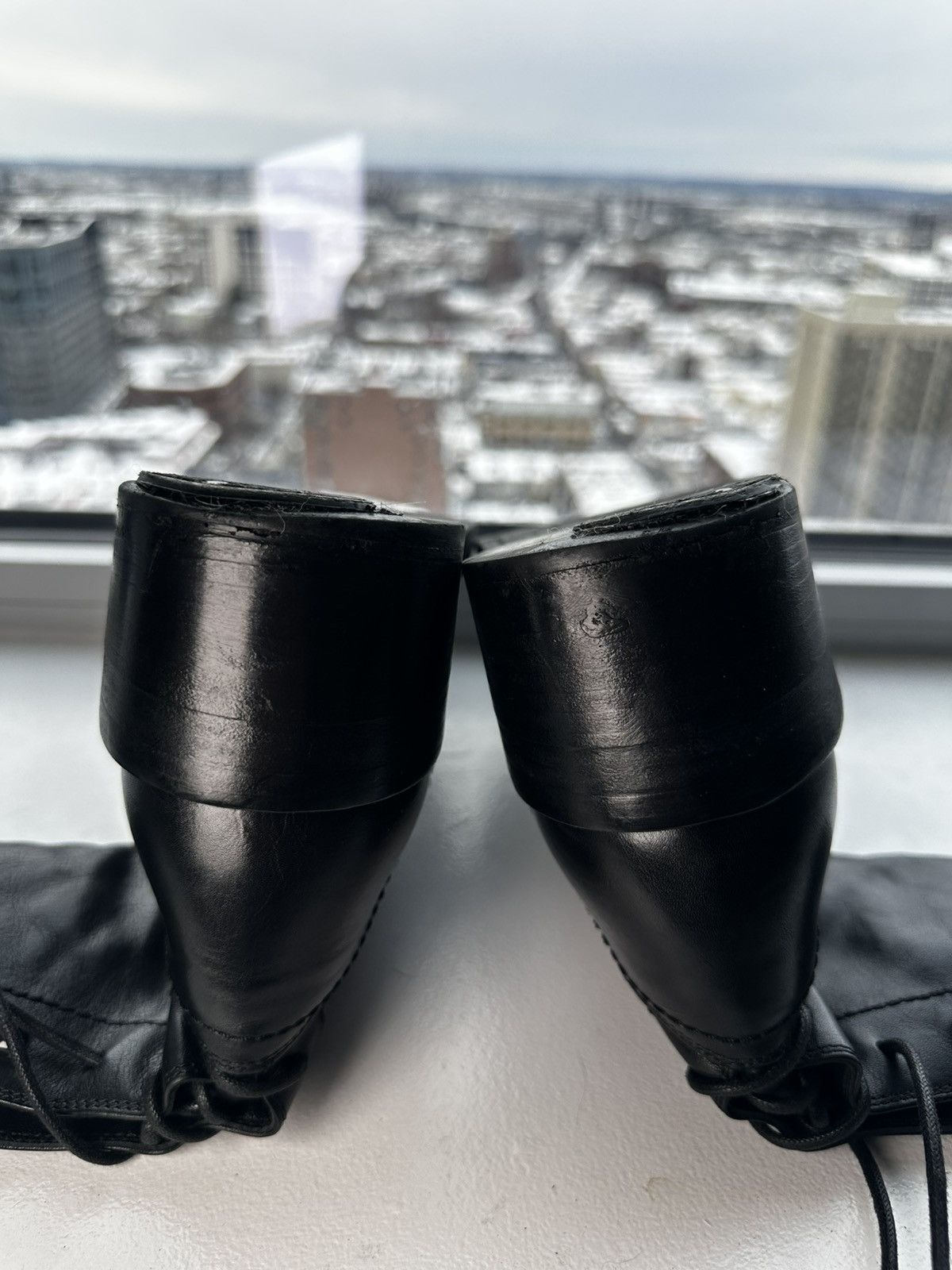 Ann Demeulemeester Ann Demeulemeester Henrica Vitello Mens Heel Boots EU40/US9 Size US 9 / EU 42 - 6 Thumbnail